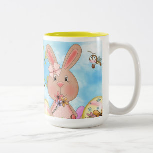 Tasse 2 Couleurs Lapins de Pâques mignons