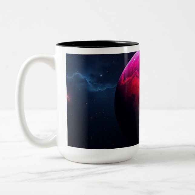 Tasse 2 Couleurs Large Bright Pink Planet (Gauche)
