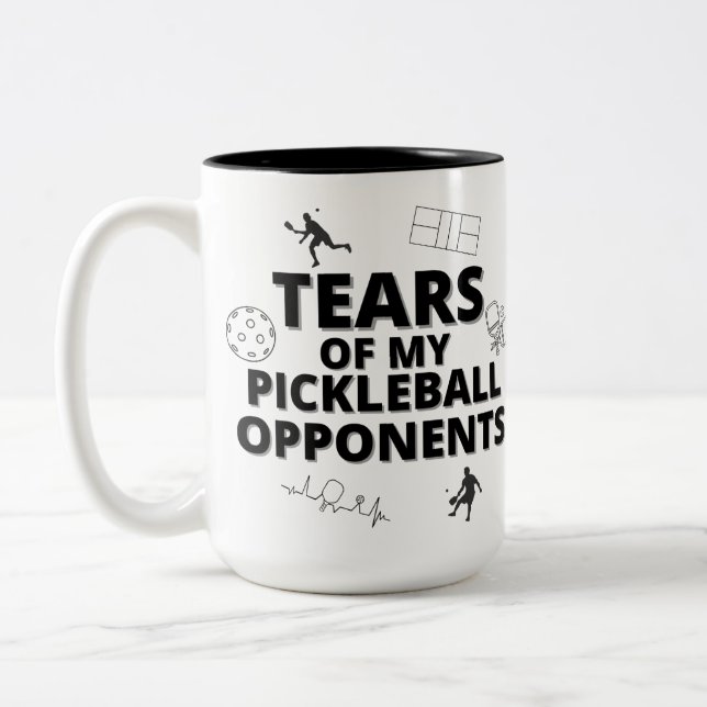 Tasse 2 Couleurs Larmes De Mes Opposants Au Pickleball (Gauche)