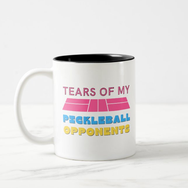 Tasse 2 Couleurs Larmes De Mes Opposants De Pickleball Gagnant Le S (Gauche)
