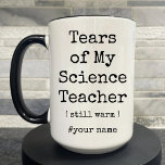 Tasse 2 Couleurs Larmes de mon professeur de sciences encore chaud<br><div class="desc">Éclairez votre journée avec la tasse à café drôle "Tears of My Science Teacher Still Warm" ! Parfait pour les étudiants en sciences, les enseignants et les amateurs, cette tasse allie humour et fonctionnalité, ce qui en fait un grand ajout à toute pause café ou thé. Conçu à partir d’une...</div>