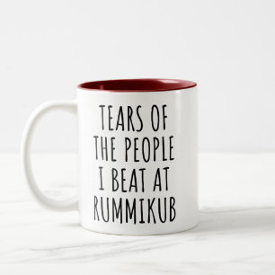 Tasse 2 Couleurs Larmes des gens que j'ai battus à Rummikub