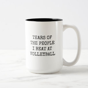 Tasse 2 Couleurs Larmes des gens que j'ai battus amoureux de volley