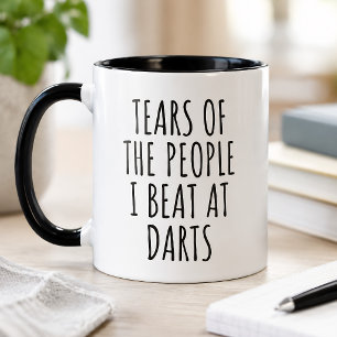 Tasse 2 Couleurs Larmes Drôles de Gens que J'ai Battus aux Fléchett