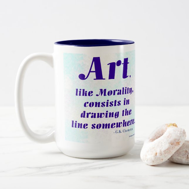 Tasse 2 Couleurs L'Art, Comme la Moralité, ... (Avec donut)