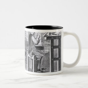 Tasse 2 Couleurs L'art du Bas-Cadre-Travail-Tricot