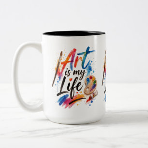 Tasse 2 Couleurs L'art est ma vie