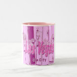 Tasse 2 Couleurs Las Vegas Pop Art Retro<br><div class="desc">Retro cool Las Vegas Pop Art design</div>
