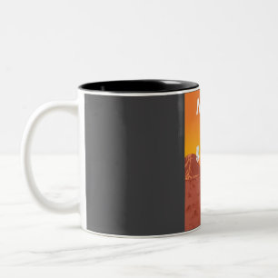 Tasse 2 Couleurs L'astronaute de Mars joue au Vintage voyage de bas