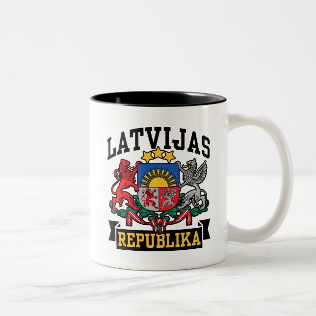Tasse 2 Couleurs Latvijas Republika (Droit)