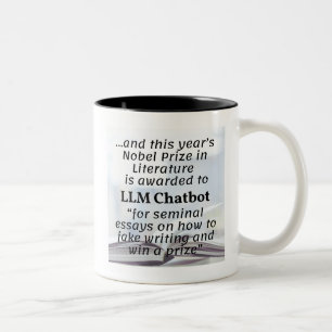 Tasse 2 Couleurs Lauréat du prix Nobel LLM Chatbot en littérature 2