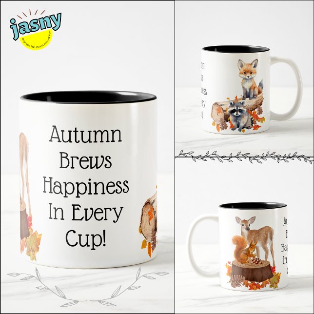 Tasse 2 Couleurs L'automne brasse le bonheur (Créateur téléchargé)