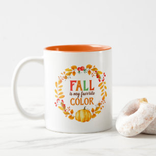 Tasse 2 Couleurs L'automne est ma couleur préférée Feuilles d'autom