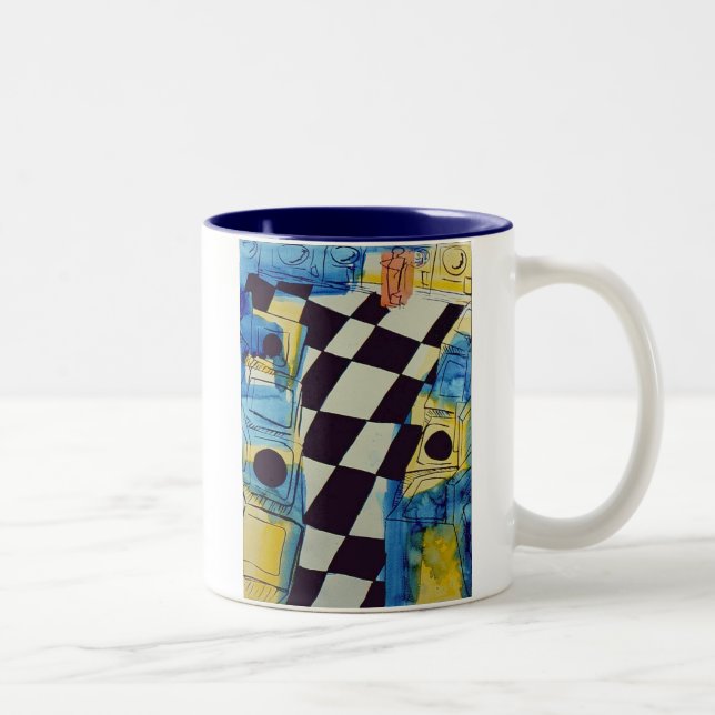 Tasse 2 Couleurs Laverie automatique Deco (Droit)