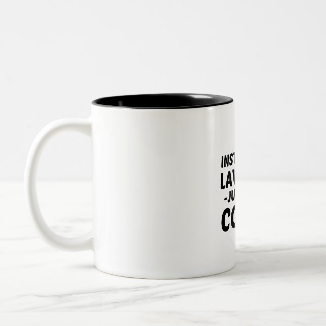 TASSE 2 COULEURS LAWYER INSTANT AJOUTE JUSTE DU CAFÉ (Gauche)