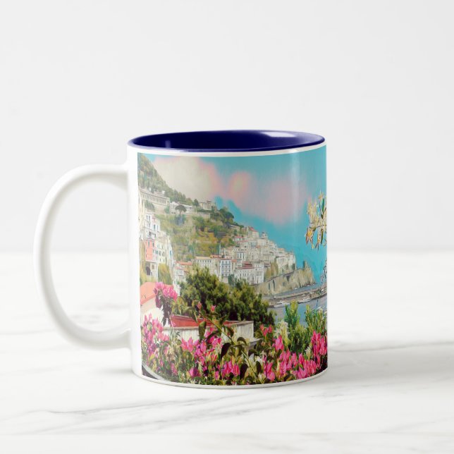 Tasse 2 Couleurs ldp AMALFI - panorama - Côte d'Amalfi (Gauche)