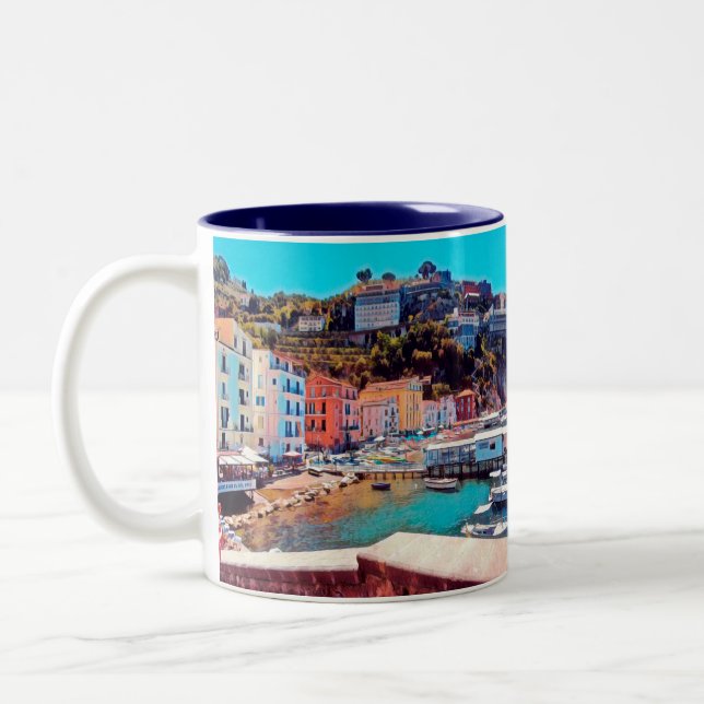Tasse 2 Couleurs ldp SORRENTO - panorama - plage - (Gauche)