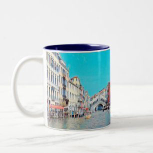 Tasse 2 Couleurs ldp VENICE - Grand Canal - Plage du Rialto -