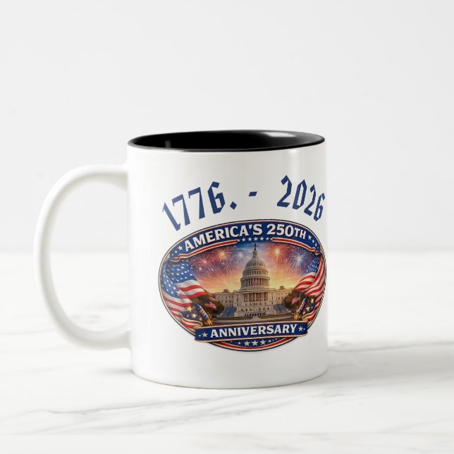 Tasse 2 Couleurs le 250e anniversaire de l'Amérique (Gauche)
