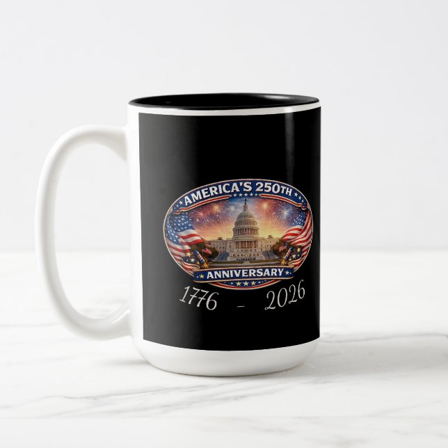 Tasse 2 Couleurs le 250e anniversaire de l'Amérique (Gauche)