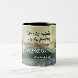 Tasse 2 Couleurs Le 4:6 de Zechariah pourrait pas par ni par