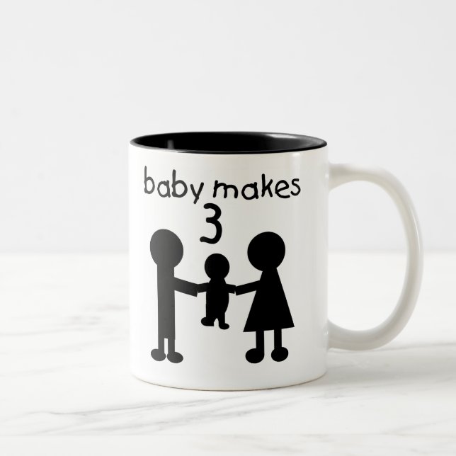 Tasse 2 Couleurs Le bébé fait 3 (Droit)