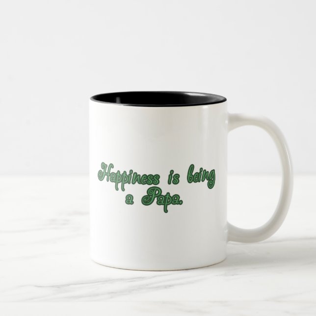 Tasse 2 Couleurs Le bonheur est un papa (Droit)