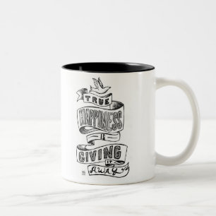 Tasse 2 Couleurs "Le bonheur vrai le donne loin "