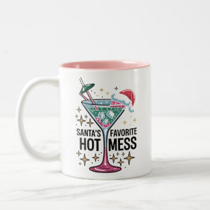 Tasse 2 Couleurs Le bordel vintage de Noël préféré du Père Noël 
