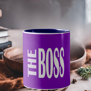 Tasse 2 Couleurs LE BOSS - texte gras - violet