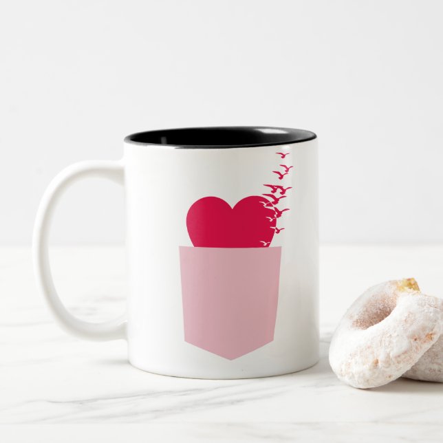 Tasse 2 Couleurs Le cadeau de la Saint Valentin le plus doux (Avec donut)