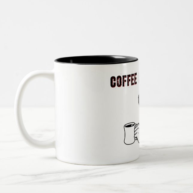 Tasse 2 Couleurs Le café appelle. (Gauche)