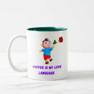 Tasse 2 Couleurs Le Café Est Ma Langue D'Amour