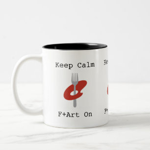 Tasse 2 Couleurs Le café F+Art vous garantit le calme