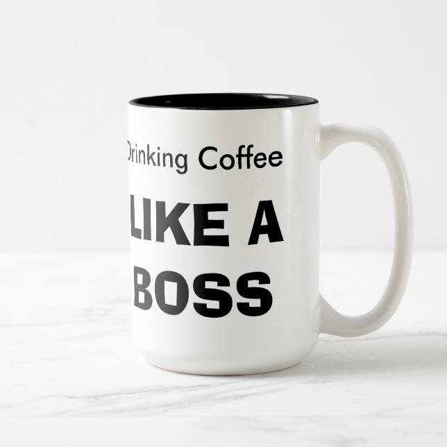 Tasse 2 Couleurs Le café potable AIMENT un PATRON (Droit)