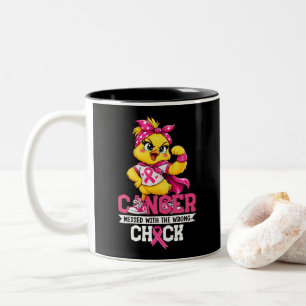 Tasse 2 Couleurs Le cancer a touché la mauvaise poulette Guerrière
