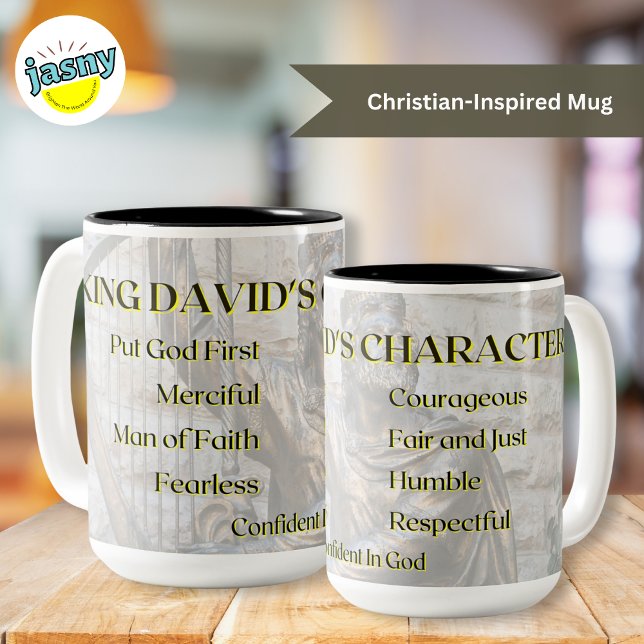 Tasse 2 Couleurs Le Caractère Du Roi David (Créateur téléchargé)