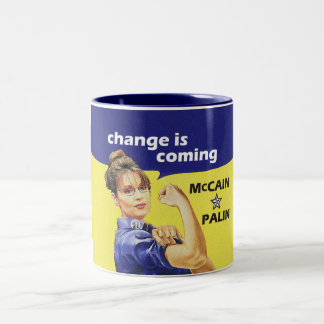 Tasse 2 Couleurs le "changement est" McCain/Parti Républicain