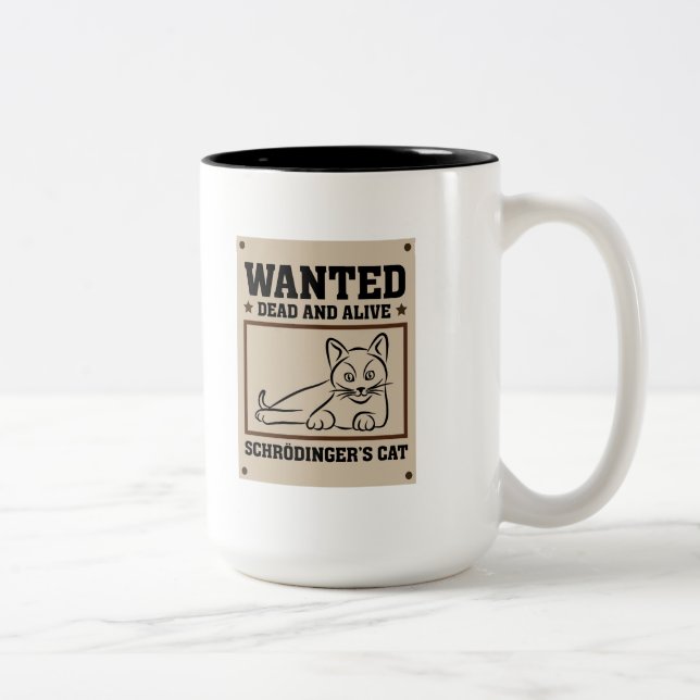 Tasse 2 Couleurs Le chat de Schrodinger (Droit)