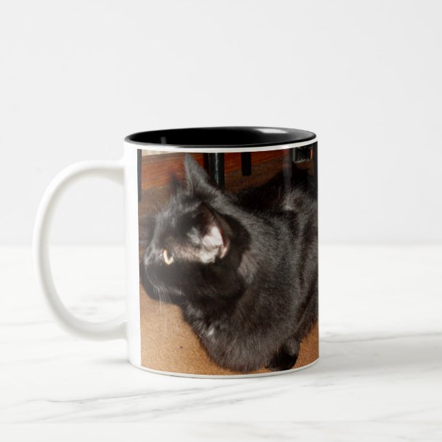 TASSE 2 COULEURS LE CHAT NOIR (Gauche)