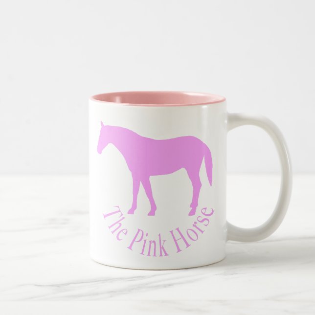 Tasse 2 Couleurs Le cheval rose (Droit)