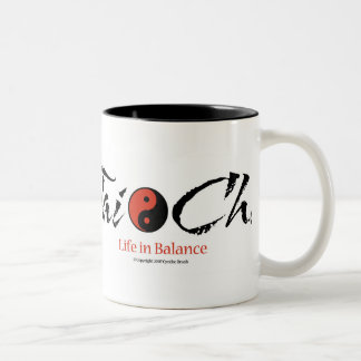 Tasse 2 Couleurs Le Chi de Tai Yin/Yang la "vie dans l'équilibre"
