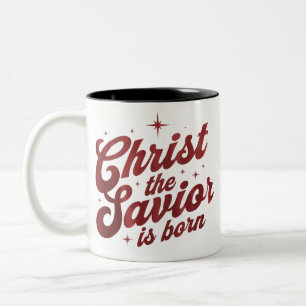 Tasse 2 Couleurs Le Christ Sauveur Est Né Noël Chrétien 