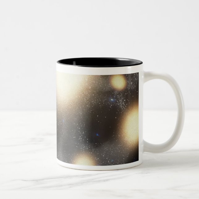 Tasse 2 Couleurs Le ciel nocturne vu d'un avion hypothétique (Droit)