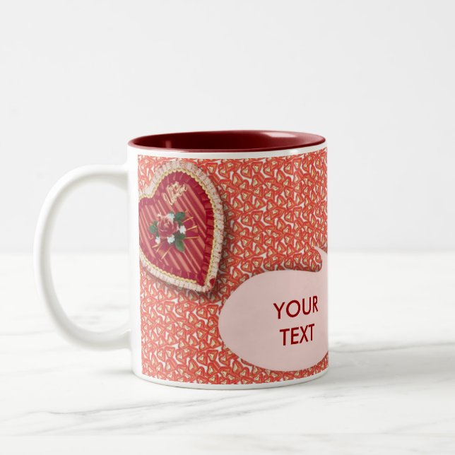 Tasse 2 Couleurs Le coeur de Valentine (Gauche)