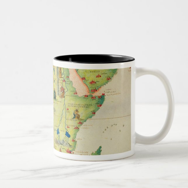 Tasse 2 Couleurs Le continent de l'Afrique (Droit)