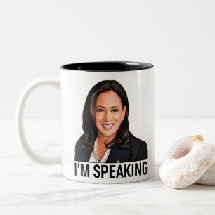 Tasse 2 Couleurs Le débat de Kamala Harris sur le thème "Je parle"
