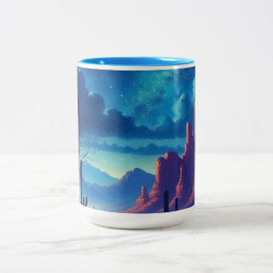 Tasse 2 Couleurs Le désert la nuit au sud-ouest