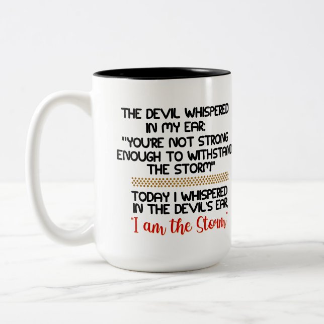 Tasse 2 Couleurs Le diable murmura dans mon oreille Life Inspiratio (Gauche)