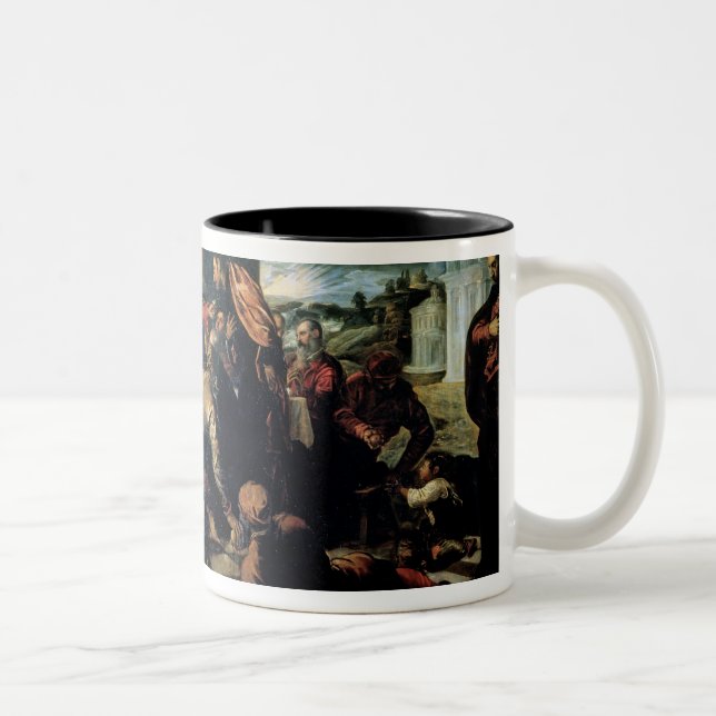 Tasse 2 Couleurs Le dîner chez Emmaus (huile sur la toile) (Droit)